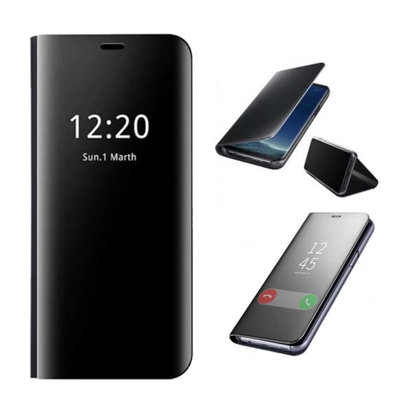 Samsung Kompatibel med Galaxy S20 FE Clear View Case sort black