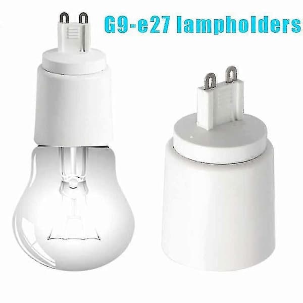 10 stk. G9 til E27 fatningsbase halogen CFL pære lampeadapterkonverterholder