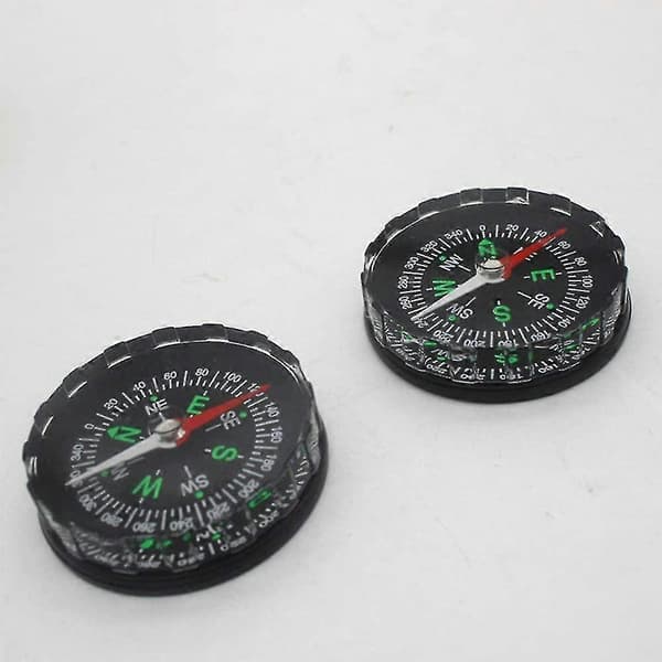 Kompas med takket kant Kompas Plast Olie Fyldt Kompas Mini Camping til Vandring Camping Navigation Sort