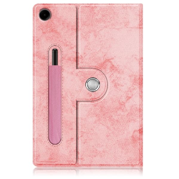 Samsung Galaxy Tab A9+ / A11+ 360° rotationsstander i læder Rosa