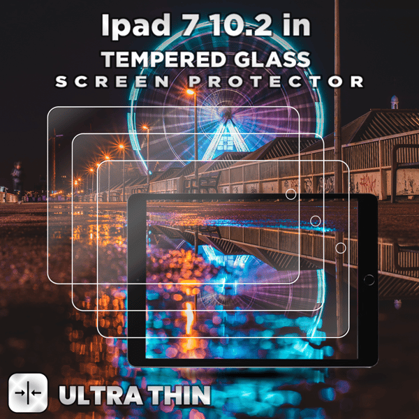 3-Pack Apple iPad 7 (10.2 Inch) - Tempered Glass 9H - Super Quality Screen Protector Apple iPad 7 Apple Ipad 7