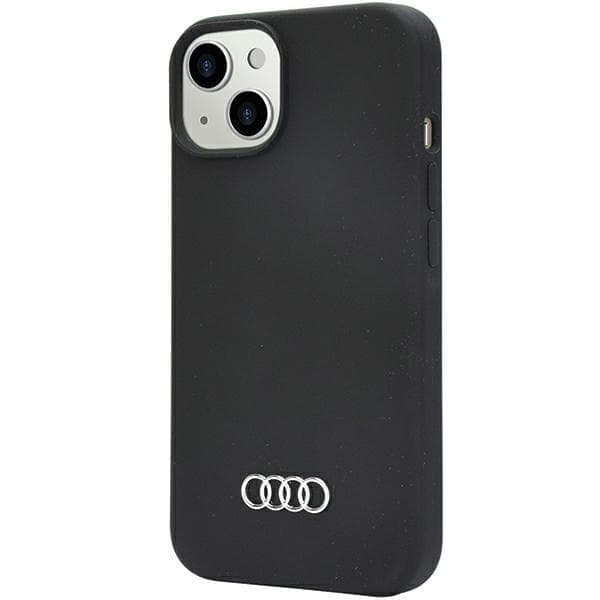 Audi silikonfodral för iPhone 14 - svart AU-LSRIP14-Q3/D1-BK