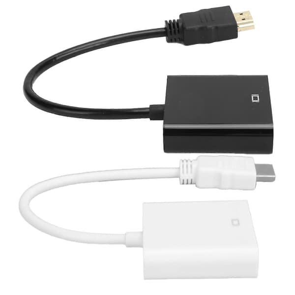 HD Multimedia Interface til VGA-adapterkonverterkabel til computer, bærbar computer, skærm, projektor