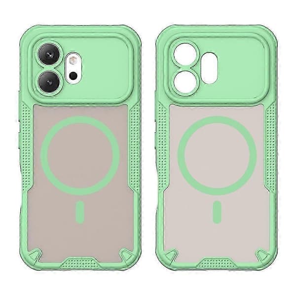 Kompatibel med Honor 600 5G Magnetisk deksel TPU + PC Telefonbakside [DB] Green