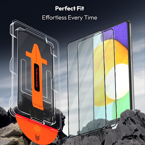 2-Pack Samsung A52 Screen Protector - Tempered Glass | [Automatic Installation] - Bubble-Free Samsung A52