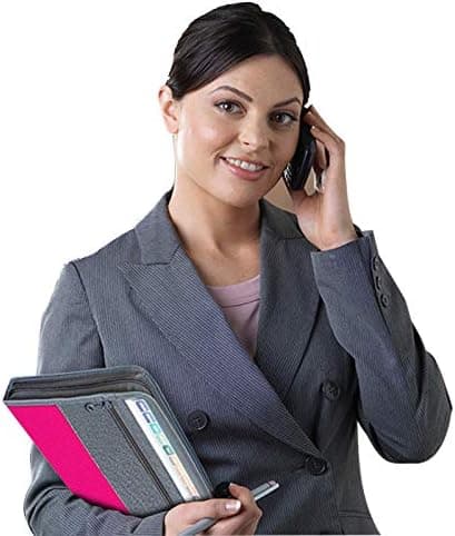 1 Piece Expanding File Organizer, Fun Storage Document Folder Box Files, 13 Pockets Zipper Archive Folders Pink