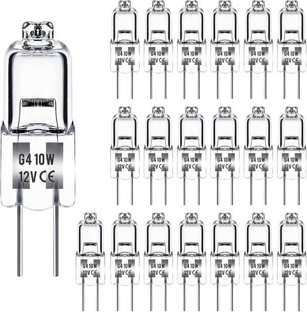 G4 Halogenlampor 10W 12V - Varmvit - 20-pack 10W 20st 20pcs 10W