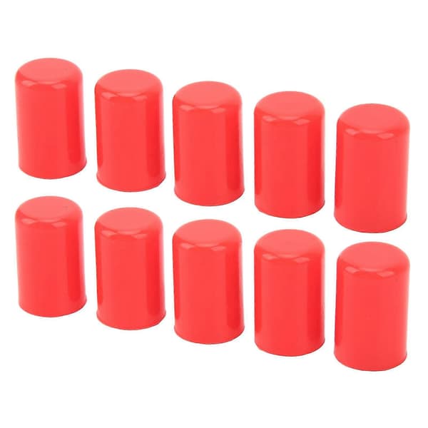 10 st silikonlock Universal insugningsvakuumslang rörändplugg Innerdiameter 14 mm Röd