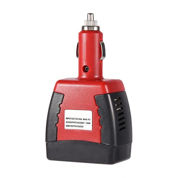 USB 2.1A DC 12V til AC 220V 150W Bilstrømomformer Lader for Mobil Bærbar PC