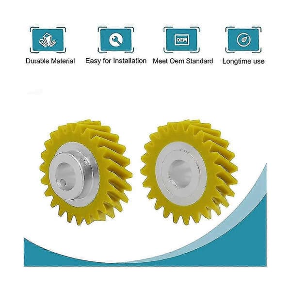 2 ST Mixer Ormgear Erstatning til Whirlpool & KitchenAid Mixere Ormgear Erstatningsdele 4162897 4169830 AP4295669 s202412121041 As Shown