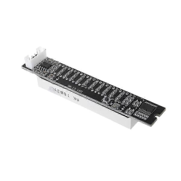 Mini dobbel 12-bits musikknivåindikator justerbar lyshastighet VU-meter stereo Am