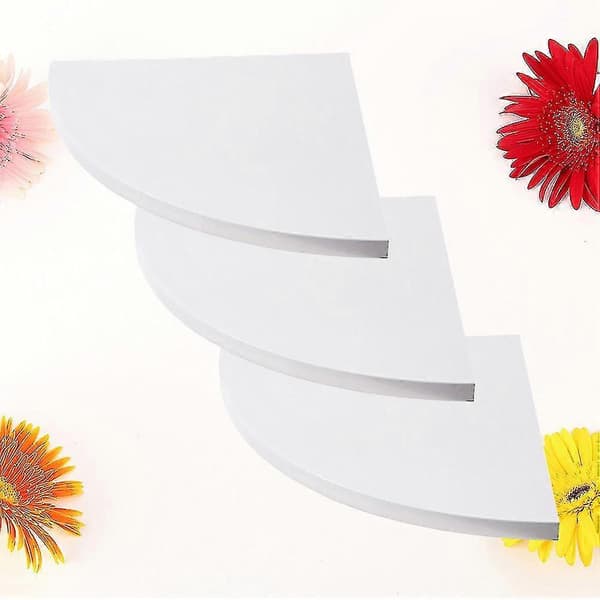 3-Tier Wooden Shelf for Bathroom or Kitchen Organization 3 Pcs White