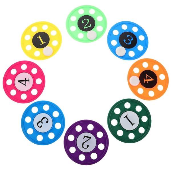 【13】1 set pool diving disc: Diving disc color and number coded - Summer pool diving toys - Fun underwater training tools for swim training 10.00X10.00X0.20CM