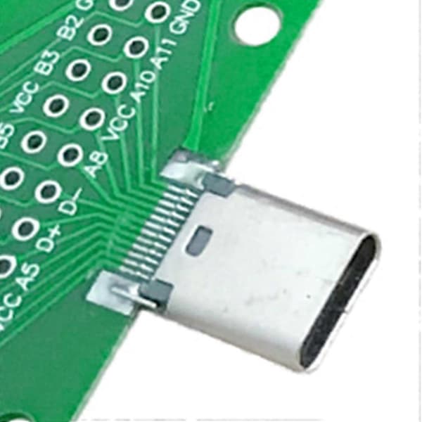 Hane till Hona Typ C Test PCB-kort Universalbräda med USB 3.1 Port 20.6x36.2mm Testbräda med Green