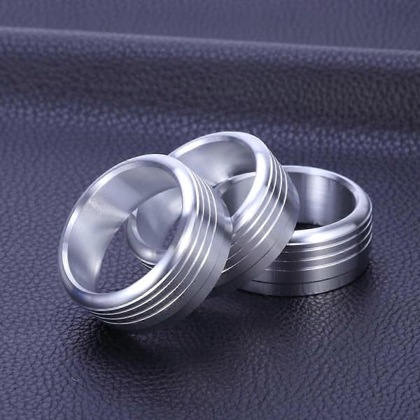 Luftkonditioneringsringskydd Silver Aluminium Klimatvredringar för 3 st Silver