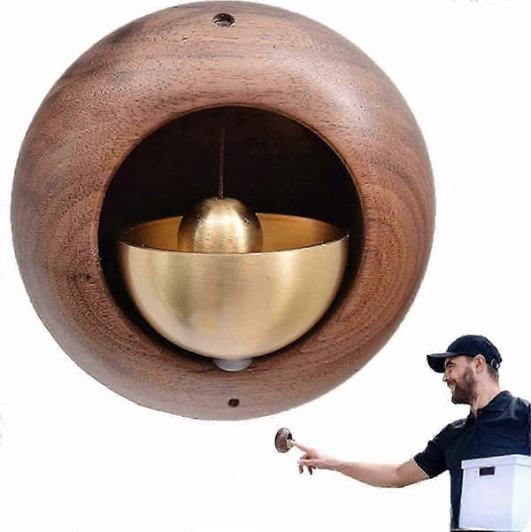Trådlös dörrklocka, magnetisk sugklocka, rund äggformad design, hållbar och elegant hemmeddelandelösning