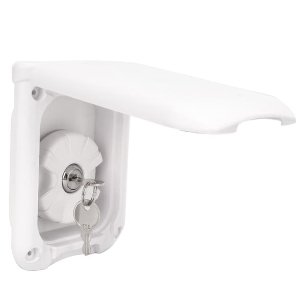 RV Gravity Fresh Water Fill Hatch Inlet with Keys Square White for RVs Caravans Trailers Yachts