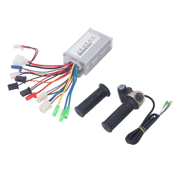 24V 350W Brushless Motor Controller with Twist Throttle and Lock Key for Electric Bikes
