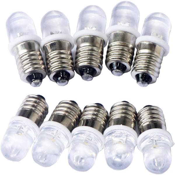 [13]10 stk E10 12V Spot LED-pærer Varm Hvid