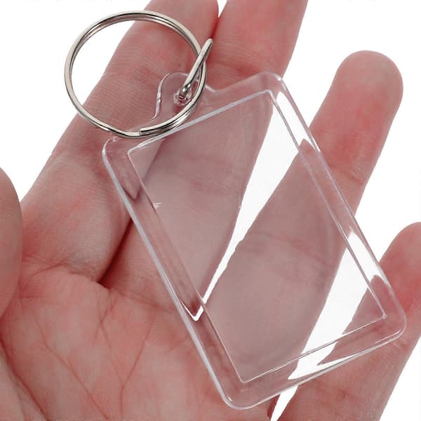 30 stk nøkkelring bildeholdere tomme nøkkelringer innsettbare bildeholdere DIY nøkkelringer