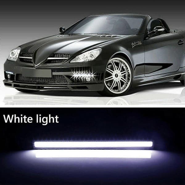 20x 12V vanntette DRL LED-lysstriper for camping, campingvogn, båt og bil, COB-hvit