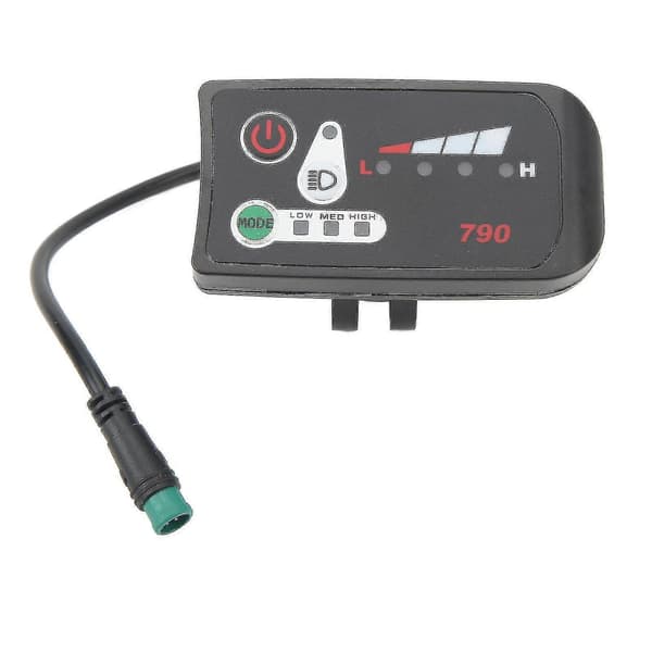 Electric Bicycle LED Power Display Panel Electric Bicycle Modification Display Meter With Waterproof 5p Male Connector For 22.2mm Handlebar [DB] 36V