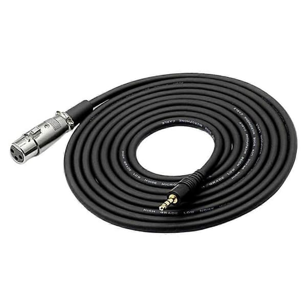 2,5 m 3-pin XLR hunn til 3,5 mm 1/8\" hannplugg mikrofon lydkabel