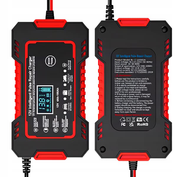 Automatic Car Battery Charger 12V 6A With Repair Function And LCD Screen