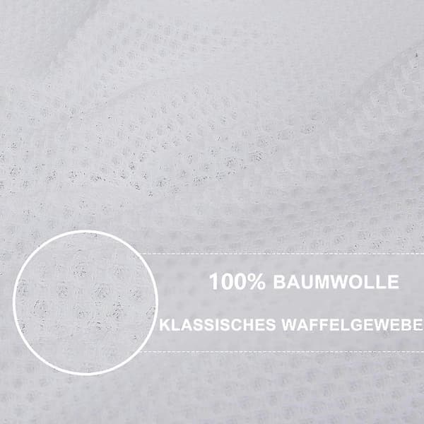 6-pak køkkenhåndklæder i 100 % bomuldsfrotté med krog, hvid White 34*73cm