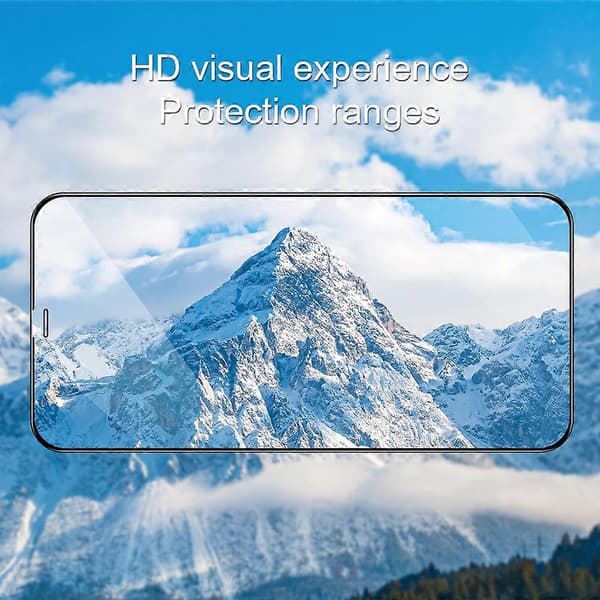 Lemonda 2 stk til iPhone 16 Fuldskærmsbeskyttelse HD Klar Silkescreenet Hærdet Glasfilm - Sort