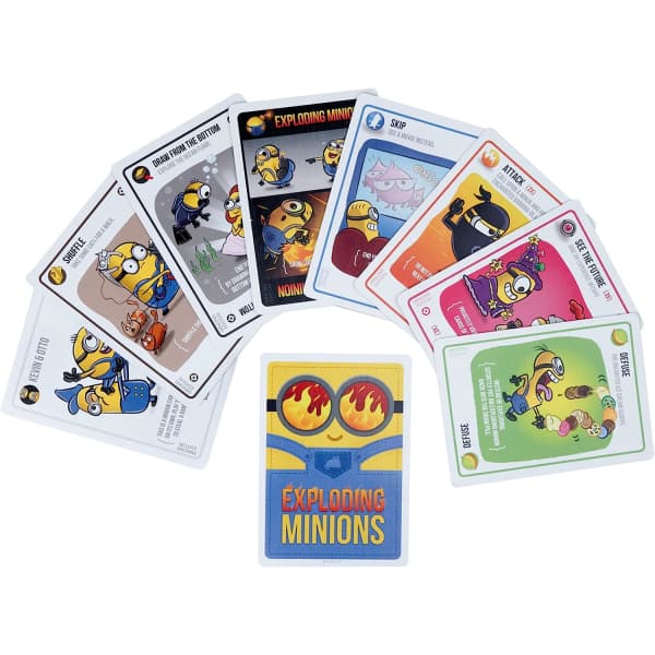Exploding Minions av Exploding Kittens - Kortspill for voksne, tenåringer og barn - Morsomme familiespill - Et russisk rulett-kortspill