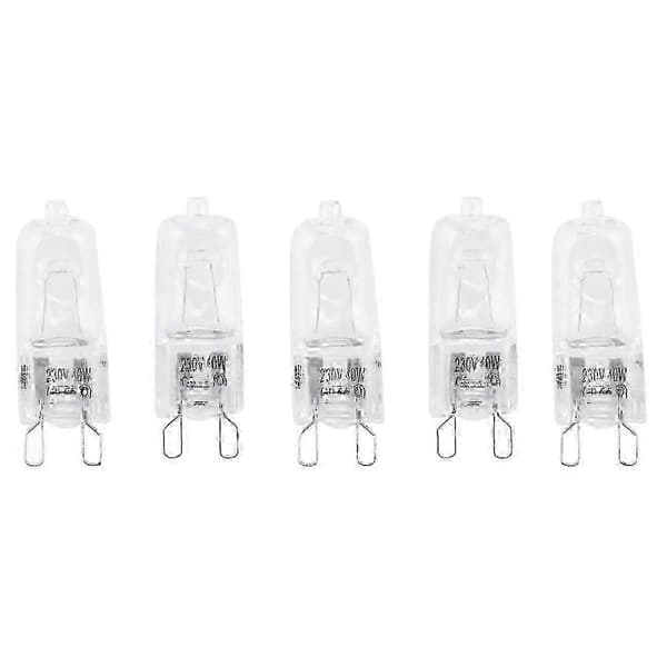 20 stk G9 halogenpærer, 25w klare halogenlamper dimbare, 2800k G9 halogenpærer 40W