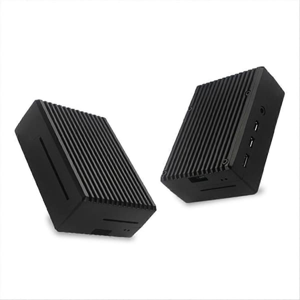 Aluminiumslegeringsdeksel for Raspberry Pi 4 Metallskall Svart