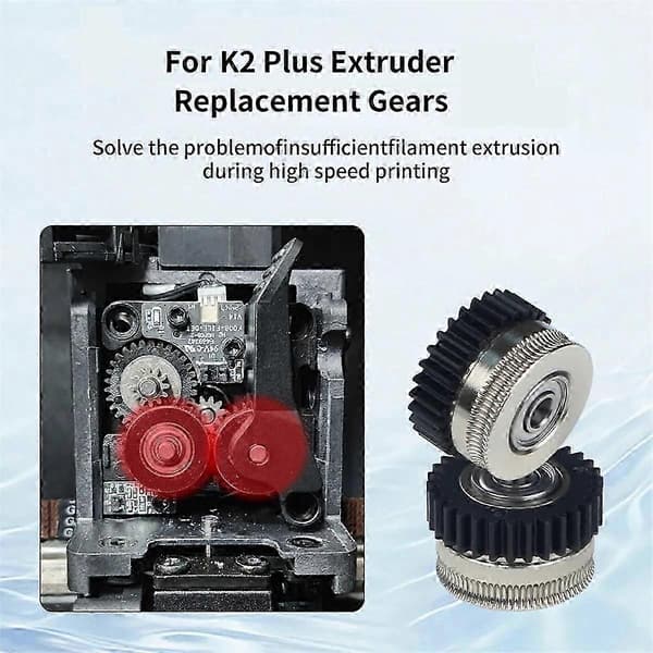 For K2 Plus ekstruder girsett reservedeler varme og sterke gir i helmetall for K2 Plus 3D-printer