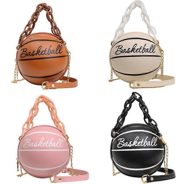 Basketväska för kvinnor Personlighet Kvinnlig Läder Basketväska Bollväskor original