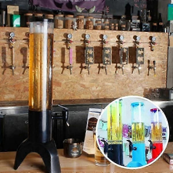 1,5L øldispenser tårn Enkel rengjøring Integrert tappekran med isrør Klar drikkevaretårndispenser-Bl JP