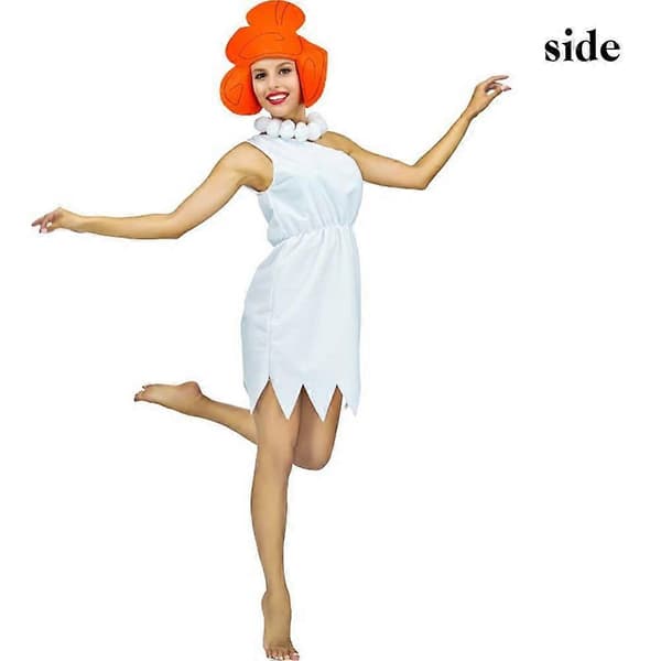 Vit Grottmänniska Cosplay Kostym för Kvinnor Halloween Fest Rollspel Kläder DD116