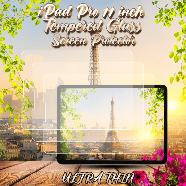 3-Pack Apple iPad Pro (11 inch) - Tempered Glass 9H - Super Quality Screen Protector Apple iPad Pro (11 inch)