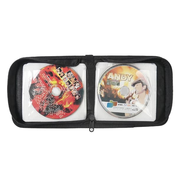 CD DVD-holder CD DVD-plater Stoffveske CD/DVD-etui - Organizer Black 0.14