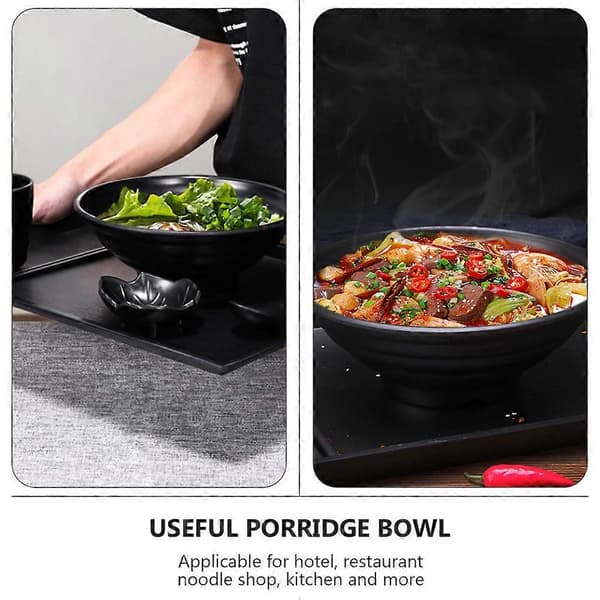 Multifunktionel skål til hjemmebrug 1 stk. sort skridsikker nudelskål