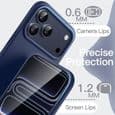 Fodral till iPhone 18 Pro/17 Pro 6.3\" - Stötsäkert TPU Silikonskydd, Marinblå