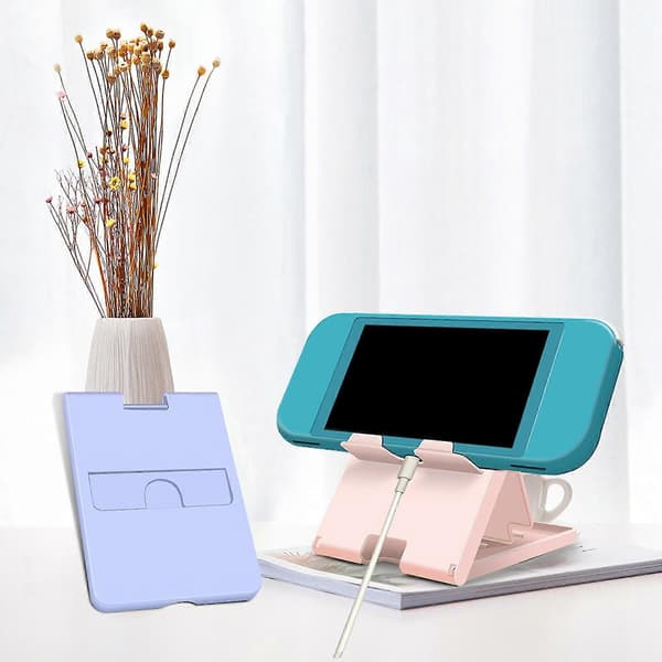 2 stk. bærbare konsollholderstativer med flere vinkler for Switch Lite mobiltelefoner