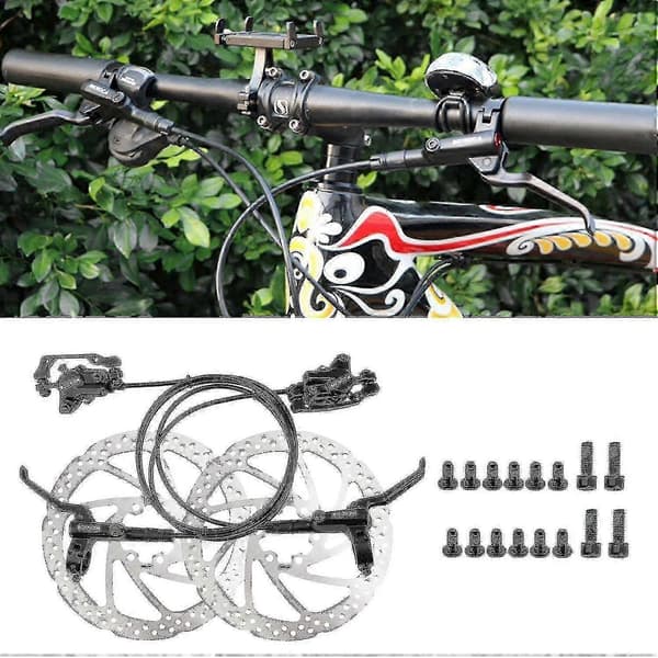 MTB Hydraulisk Skivebremsesæt til Cykel Forreste Bageste Par 160mm Rotor