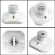 Sæt med 2 E27 skruefatninger AC 230V, LED pæreholder i plast, E27 base til loftslamper, væglamper og belysning