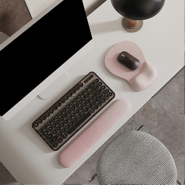 [13] Gel Håndleddsstøtte Musematte - Ergonomisk Kontormusematte med Håndleddsstøtte - Sklisikker, Design Skrivebordstilbehør Matte for Hjem, A