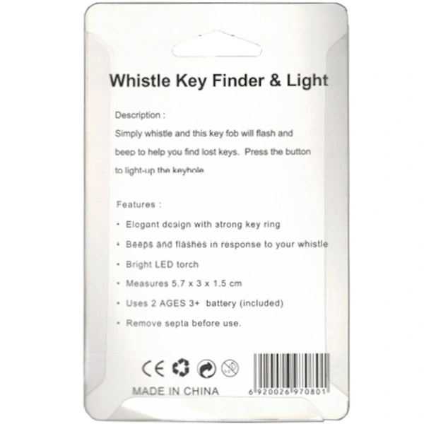 2-pack Key Finder BLACK Key Finder Whistle black