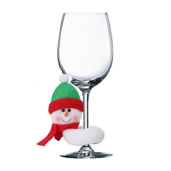 Tomte Vinglasöverdrag Jul Fest Middagsbord Julprydnad 1pc Snowman