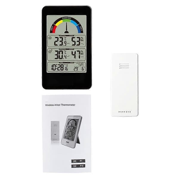 Digitalt termometer hygrometer temperaturmåler med komfortindikator