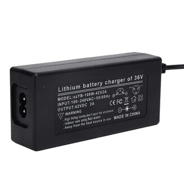 42V 2A Strømadapter DC 5,5 mm Mannplugg til 36V Litiumionbatteri AC 100–240V 50/60Hz EU-plugg