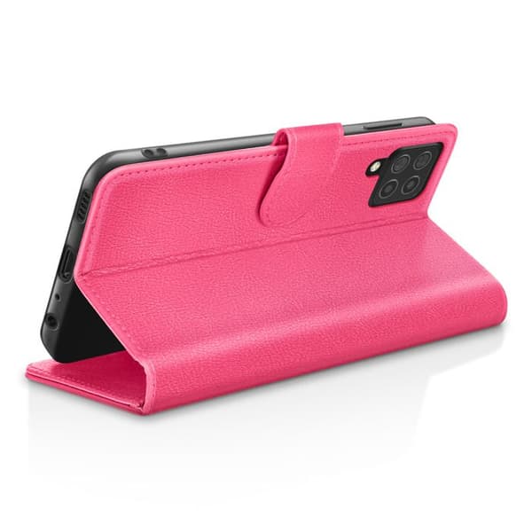 Etui til Galaxy M22 / M32 / A22 med stativ og magnetisk klap Zanaé Fuchsia Rosa